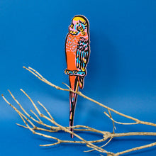 Load image into Gallery viewer, Parakeet Bookmark: Hot Pink/Red