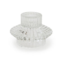 Load image into Gallery viewer, Two Way Glass Tealight/Taper Candle holder