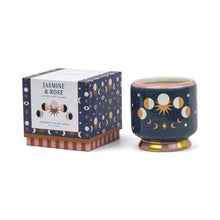 Load image into Gallery viewer, Moon Phases Ceramic Candle - Jasmine & Rose