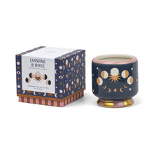 Load image into Gallery viewer, Moon Phases Ceramic Candle - Jasmine & Rose