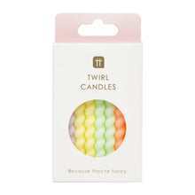 Load image into Gallery viewer, Twisted Pastel Birthday Candles | 8 Pack |