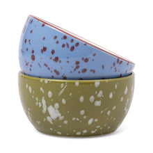 Load image into Gallery viewer, Here's How The Bella Dipping Bowls - Set of 2 - Blue & Olive Splatter