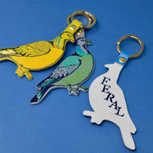 Load image into Gallery viewer, Feral Pigeon Key Fob: Lilac Grey