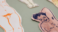 Load image into Gallery viewer, Relaxed Nude Hand Painted Leather Bookmark