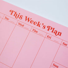 Load image into Gallery viewer, A4 Weekly Planner Pad | Pink & Red