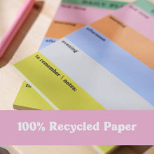 Load image into Gallery viewer, Daily Planner Pad | Rainbow Colour Block Notepad