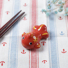Load image into Gallery viewer, Ceramic Goldfish Koi Fish Chopstick Rest