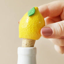 Load image into Gallery viewer, Lemon Cork Bottle Stopper