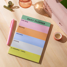 Load image into Gallery viewer, Daily Planner Pad | Rainbow Colour Block Notepad
