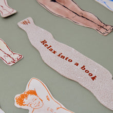 Load image into Gallery viewer, Relaxed Nude Hand Painted Leather Bookmark