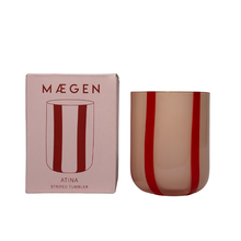 Load image into Gallery viewer, Atina Glassware: Pink & Red