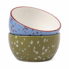 Load image into Gallery viewer, Here's How The Bella Dipping Bowls - Set of 2 - Blue & Olive Splatter