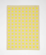 Load image into Gallery viewer, Squares Woven Terry Tea Towel – Oat/Yellow