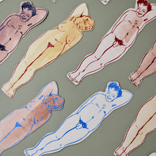 Load image into Gallery viewer, Relaxed Nude Hand Painted Leather Bookmark