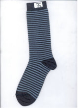 Load image into Gallery viewer, Men’s Alpaca Stripe Socks - Charcoal