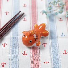 Load image into Gallery viewer, Ceramic Goldfish Koi Fish Chopstick Rest