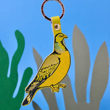 Load image into Gallery viewer, Feral Pigeon Key Fob: Lilac Grey