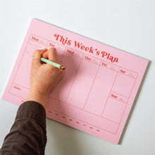 Load image into Gallery viewer, A4 Weekly Planner Pad | Pink & Red