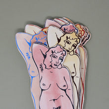 Load image into Gallery viewer, Relaxed Nude Hand Painted Leather Bookmark
