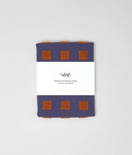 Load image into Gallery viewer, Squares Woven Terry Tea Towel – Burgundy/Blue