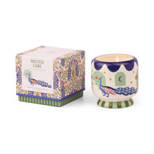 Load image into Gallery viewer, Paddywax A Dopo Peacock Ceramic Candle - Misted Lime