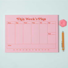 Load image into Gallery viewer, A4 Weekly Planner Pad | Pink & Red