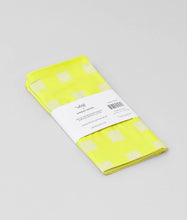 Load image into Gallery viewer, 'Squares Yellow/Soft Aqua' Napkin Set
