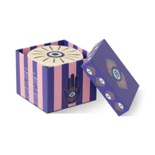 Load image into Gallery viewer, Charmed Glass Candle Evil Eye  - Incense &amp; Smoke
