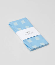 Load image into Gallery viewer, 'Squares Blue/Soft Aqua' Napkin Set
