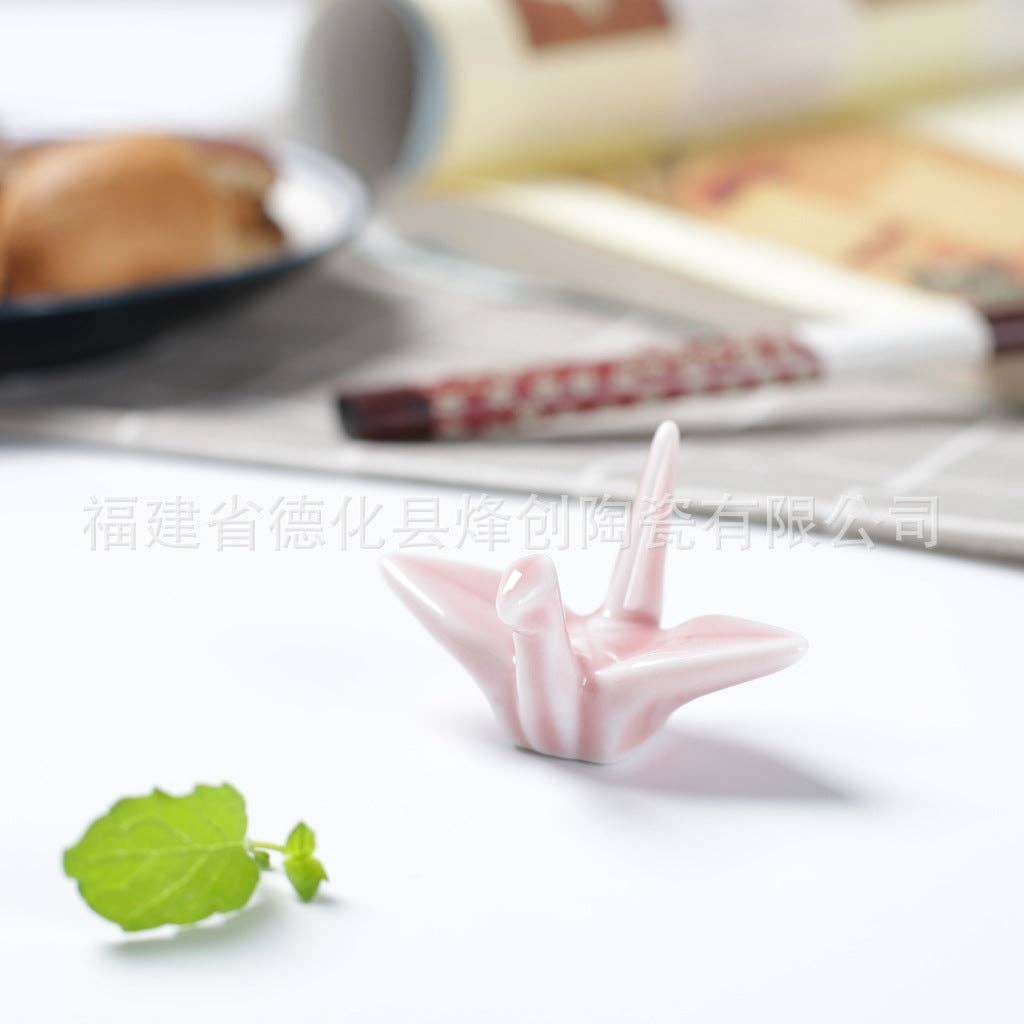 Ceramic Paper Cranes Chopstick Rest