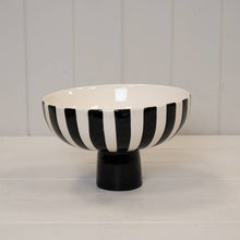 Load image into Gallery viewer, Painted Striped Ceramic Bowl: Blue
