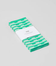 Load image into Gallery viewer, 'Stripes Turquoise/Natural' Napkin Set
