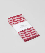 Load image into Gallery viewer, 'Stripes Burgundy/Natural' Napkin Set

