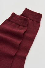 Load image into Gallery viewer, Dark Plum Merino Socks: Burgundy / Medium (UK 8-10)
