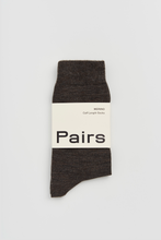Load image into Gallery viewer, Deep Earth Brown Merino Socks: Deep Earth Brown / Small (UK 4-7)

