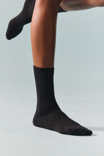 Load image into Gallery viewer, True Black Merino Socks: Medium (UK 8-10)
