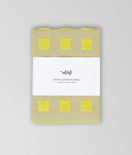 Load image into Gallery viewer, Squares Woven Terry Tea Towel – Oat/Yellow

