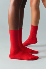Load image into Gallery viewer, Postbox Red Merino Socks: Postbox Red / Small (UK 4-7)
