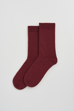 Load image into Gallery viewer, Dark Plum Merino Socks: Burgundy / Small (UK 4-7)
