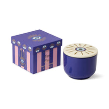 Load image into Gallery viewer, Charmed Glass Candle Evil Eye  - Incense &amp; Smoke
