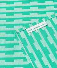 Load image into Gallery viewer, 'Stripes Turquoise/Natural' Napkin Set
