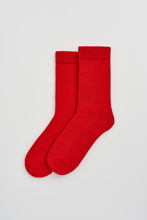 Load image into Gallery viewer, Postbox Red Merino Socks: Postbox Red / Small (UK 4-7)

