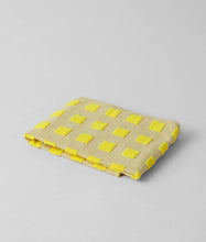 Load image into Gallery viewer, Squares Woven Terry Tea Towel – Oat/Yellow

