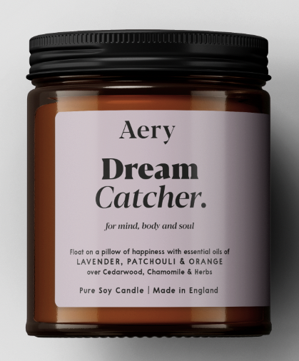 DREAM CATCHER SCENTED JAR CANDLE - LAVENDER PATCHOULI AND ORANGE