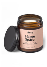 Load image into Gallery viewer, HAPPY SPACE SCENTED JAR CANDLE - ROSE GERANIUM AND AMBER
