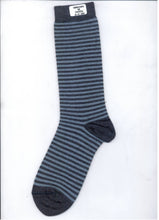 Load image into Gallery viewer, Men’s Alpaca Stripe Socks - Charcoal
