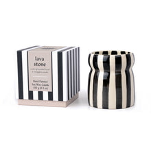 Load image into Gallery viewer, Cabana Black Ceramic Candle - Lava Stone
