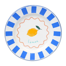 Load image into Gallery viewer, Bon Appetit Lemon Enamel Plate - 25cm
