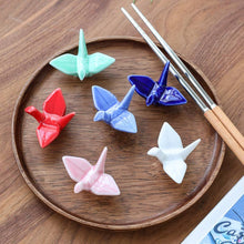 Load image into Gallery viewer, Ceramic Paper Cranes Chopstick Rest
