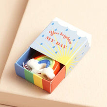 Load image into Gallery viewer, Tiny Matchbox Ceramic Token: Rainbow
